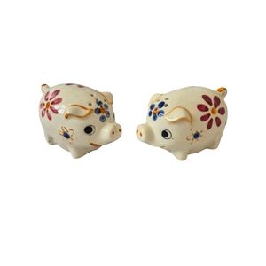 Vintage Japanese Ceramic Pig Salt & Pepper Shakers
